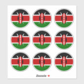 Sticker Kenya Drapeau et Kenya Voyage de pays/sports (Feuille)