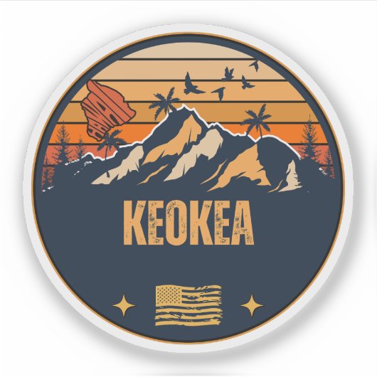 Sticker Keokea, Hawaï (Devant)