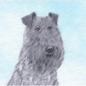 Sticker Kerry Blue Terrier peinture mignonne Chien d'origi (Devant)