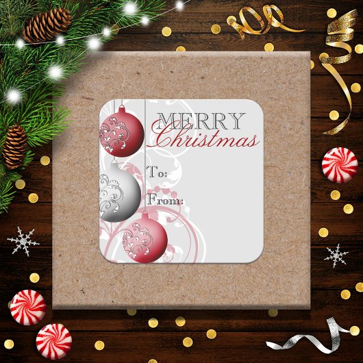 Sticker kerstcadeautje Label