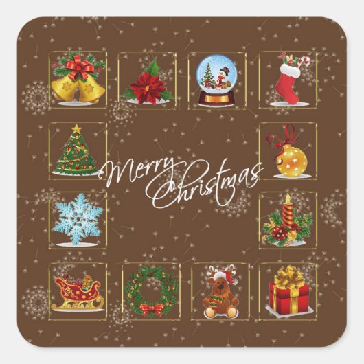 Sticker kerstelementen (Voorkant)