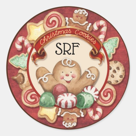 Sticker kerstkoekjes (Voorkant)