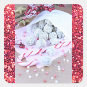 Sticker kerstsnoepsuikerriet