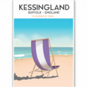 Sticker Kessingland, Suffolk Angleterre affiche de voyage  (Devant)
