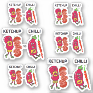 Sticker Ketchup vs Chili