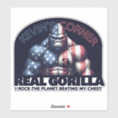 Sticker Kevin's Corner REAL GORILLA i Rock the Planet (Feuille)