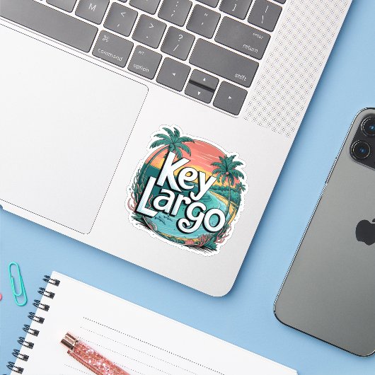 Sticker Key Largo (Ordinateur portable avec iPhone)