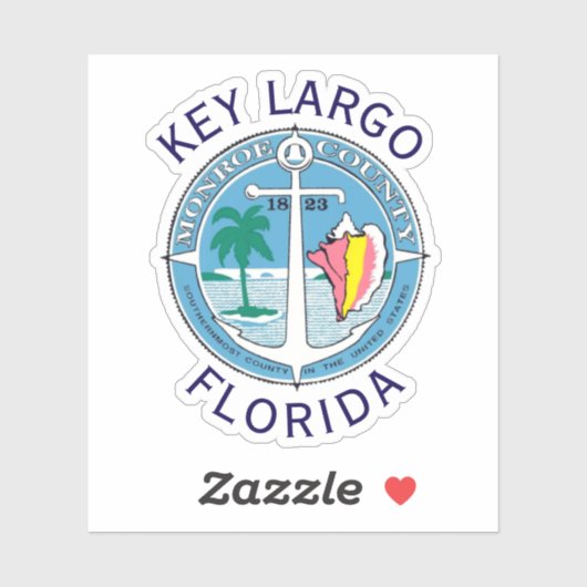 Sticker Key Largo - Florida Keys (Feuille)