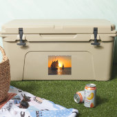 Sticker Key West, coucher de soleil et voiliers, (Glacière)