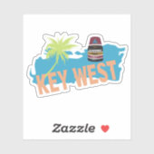 Sticker Key West Florida (Feuille)