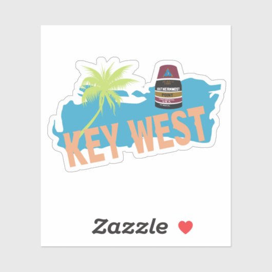 Sticker Key West Florida (Feuille)