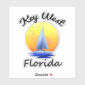 Sticker Key West Florida Keys voile (Feuille)