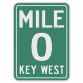 Sticker Key West Mile 0, Floride États-Unis (Devant)