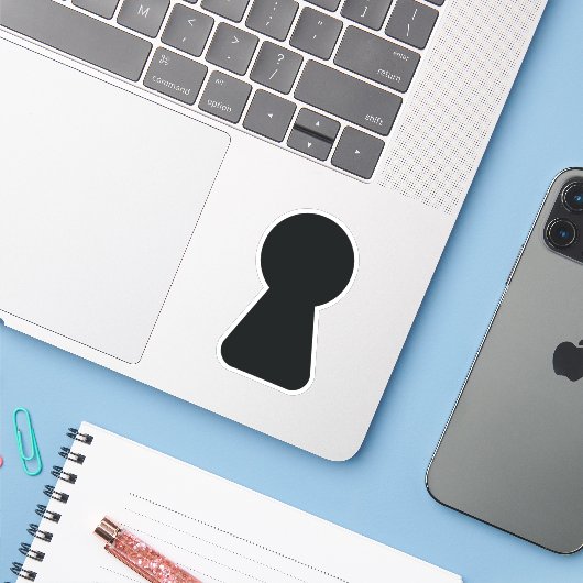 STICKER KEYHOLE (Ordinateur portable avec iPhone)
