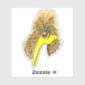 Sticker Keys & Banana, Miniature cocker spaniel 3 (Feuille)