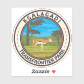 Sticker Kgalagadi Transfrontière Park Travel Art Vintage (Feuille)