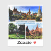 Sticker KH Phnom Penh - Pagode d'argent - Palais Royal - (Feuille)