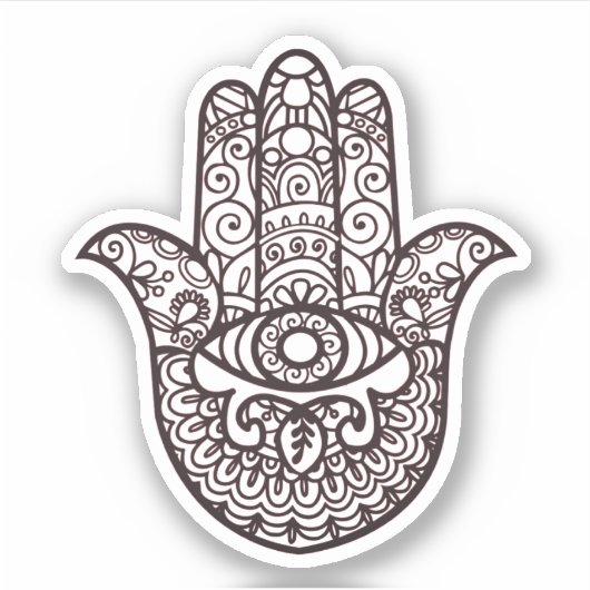 Sticker Khamsa Main Bonne chance (Devant)