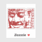 Sticker Khmer Stone Face ... Temple de Bayon, Cambodge (Feuille)