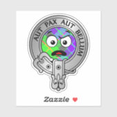 Sticker Kids Clan Gunn Crest & Tartan (Feuille)