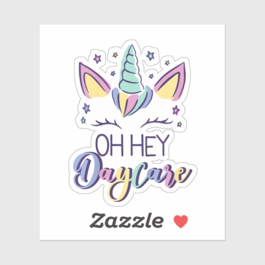 Sticker Kids Oh Hey Daycare Vibes First Day Of Daycare Gir (Feuille)