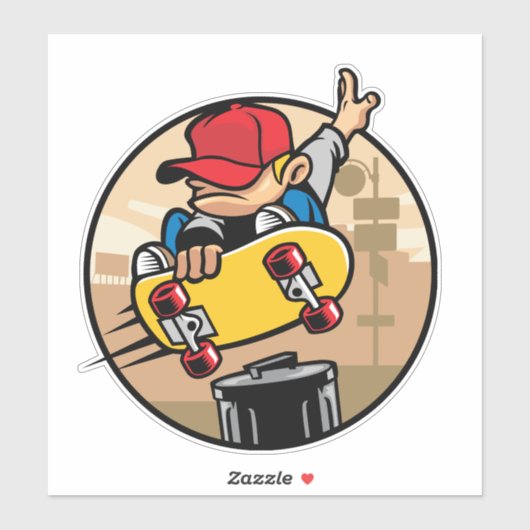 Sticker Kids Skateboard (Feuille)