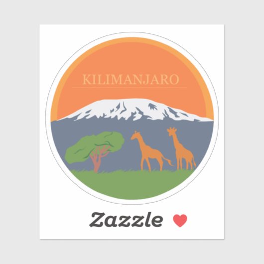 Sticker Kilimanjaro (Feuille)
