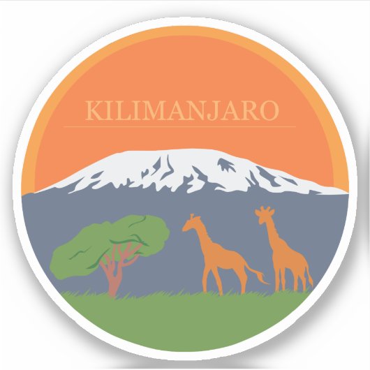 Sticker Kilimanjaro (Devant)