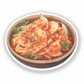 Sticker Kimchi de dessin animé (Recto)