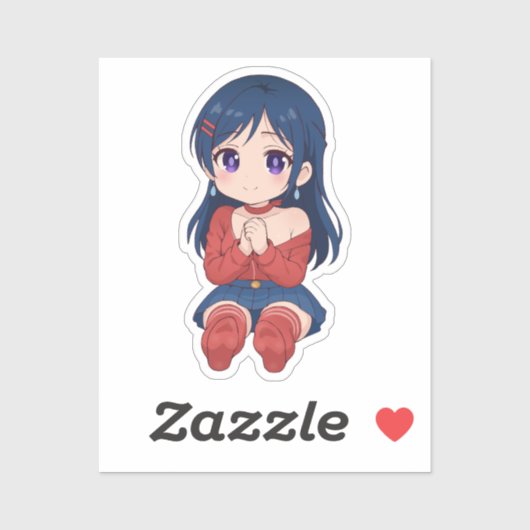 Sticker Kind Mita Chibi Cute Anime (Feuille)