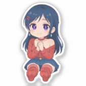 Sticker Kind Mita Chibi Cute Anime (Recto)