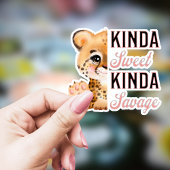 Sticker Kinda Sweet Kinda Savourer Cute Leopard