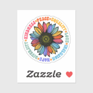 Sticker Kindness Peace Equality Love Hope Diversity Human