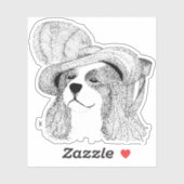 Sticker King Charles et Fancy Casquette (Feuille)