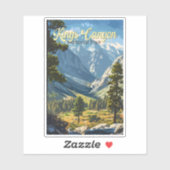 Sticker Kings Canyon National Park Illustration Art de voy (Feuille)