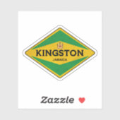 Sticker Kingston Jamaïque Vintage (Feuille)