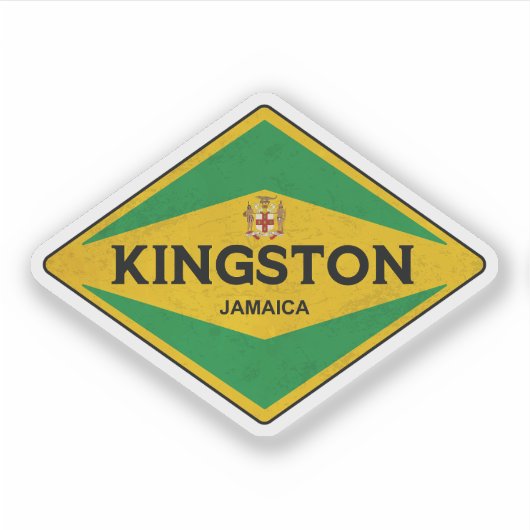 Sticker Kingston Jamaïque Vintage (Devant)
