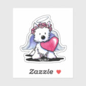 Sticker KiniArt Angel Westie (Feuille)