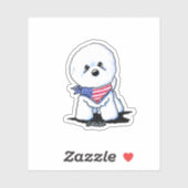 Sticker KiniArt Bichon Frise (Feuille)