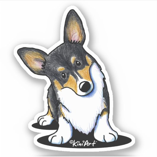 Sticker KiniArt Tricolor Corgi (Devant)