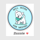 Sticker KiniArt Westie Cutie (Feuille)