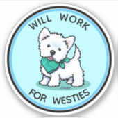 Sticker KiniArt Westie Cutie (Devant)