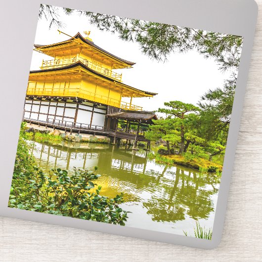Sticker Kinkaku-ji, le pavillon d'or, Kyoto (Détail)