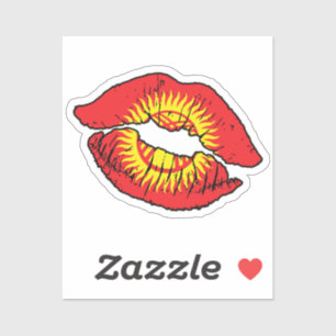 Sticker Kirghizistan Kirghiz Lipstick Drapeau d'amour