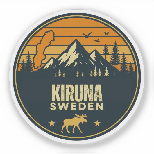 Sticker Kiruna, Suède Sverige (Devant)