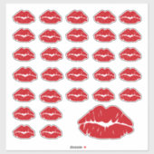 Sticker Kiss Love Kisses Custom Cut out (Feuille)