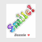 Sticker Kisscut en encre d'alcool couleur vive (Feuille)