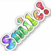 Sticker Kisscut en encre d'alcool couleur vive (Devant)