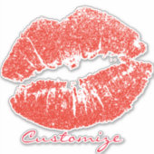 Sticker Kissing Red lips (Devant)