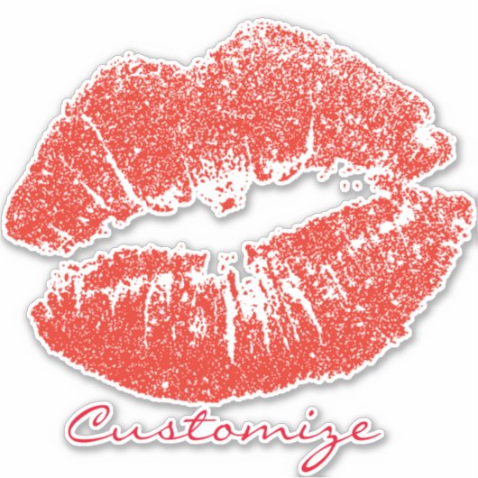 Sticker Kissing Red lips (Devant)